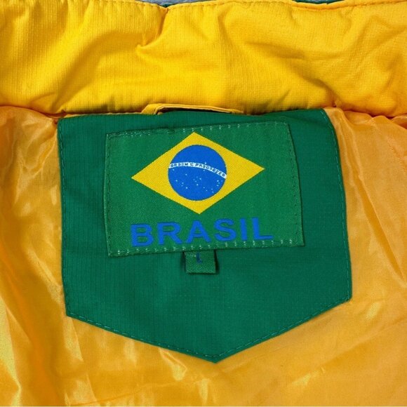 Brasil NWT Puffer Jacket Men's Size Large Outdoors Soccer - Picture 13 of 16